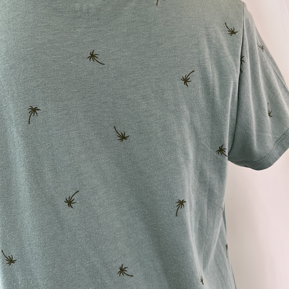 Gap Green Crew Neck T-Shirt with Palm Tree Design ~ Favorite T Size Large - Picture 4 of 8